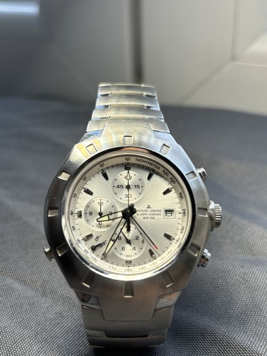 Zegarek Jacques Lemans Alarm-Chrono 1-984 | Szafir, WR100, Stan BDB