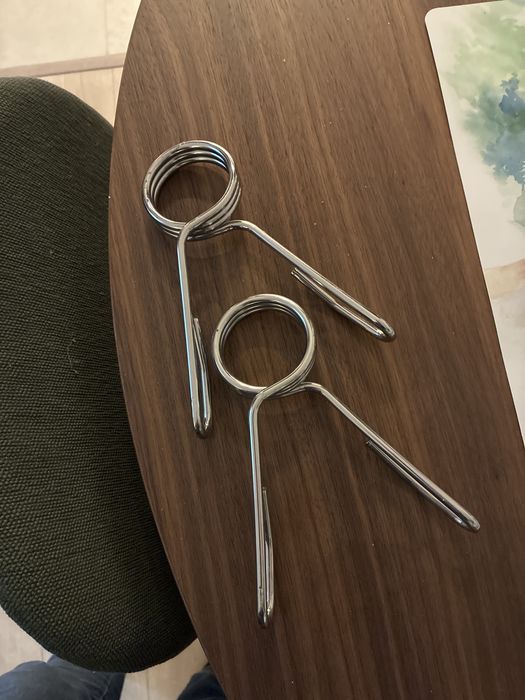 Zaciski sprężynowe do sztangi – nowe (para)