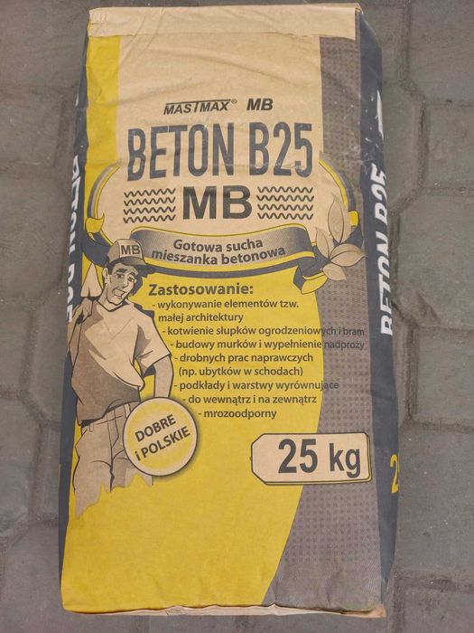 Zaprawa, jastrych betonowy BETON B25 Mastmax transport gratis