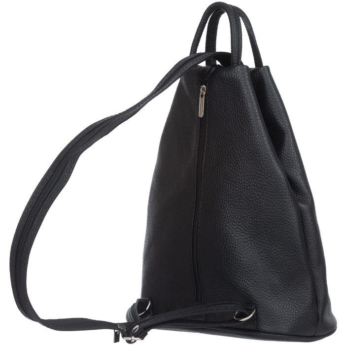 VERA PELLE plecak damski skórzany elegancki trójkątny V509 c.zielony