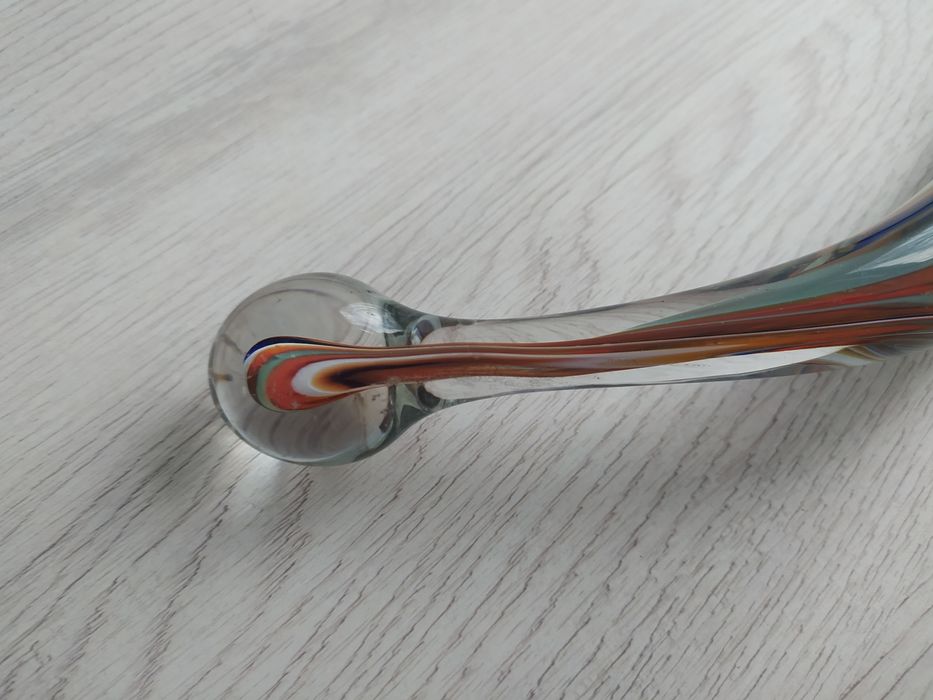 Ваза ,ріг з кольорового скла