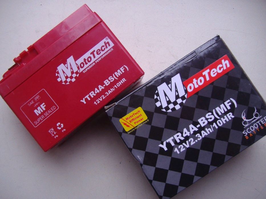 Аккумулятор на скутер/мопед 12v-2.3a/4a/5a/7a/9a MotoTech Тайвань 2025