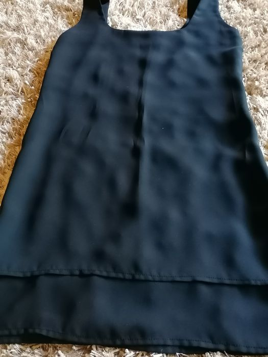 Vestido preto  cintado  T 36