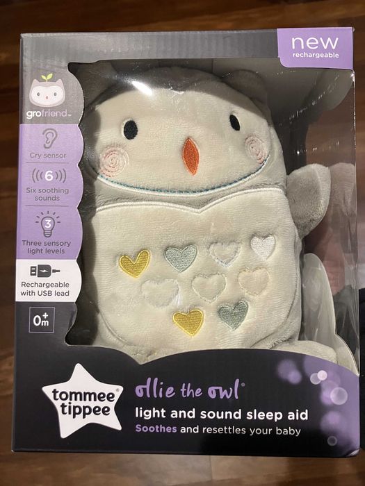 Peluche White Noise Luz e Sons Suaves | Ollie the Owl