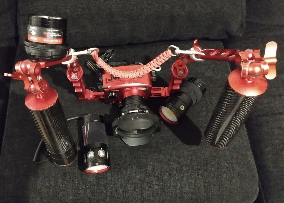 Conjunto de Vídeo e Fotografia subaquática