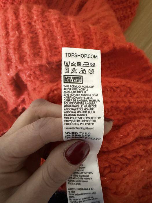 Czerwony sweterek Topshop