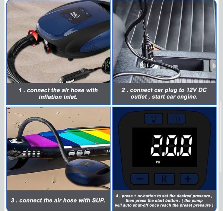 Ruitix Elektryczna pompka SUP wysokociśnieniowa