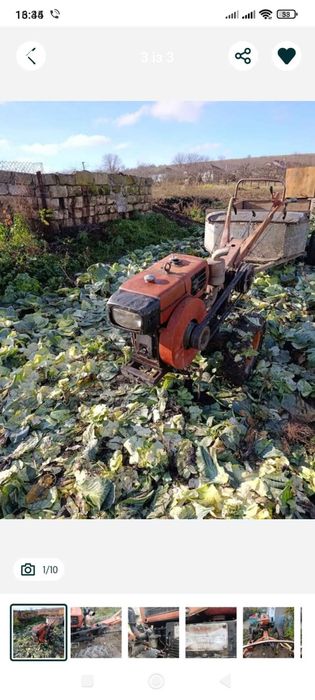 Дизельний важкий мотоблок.