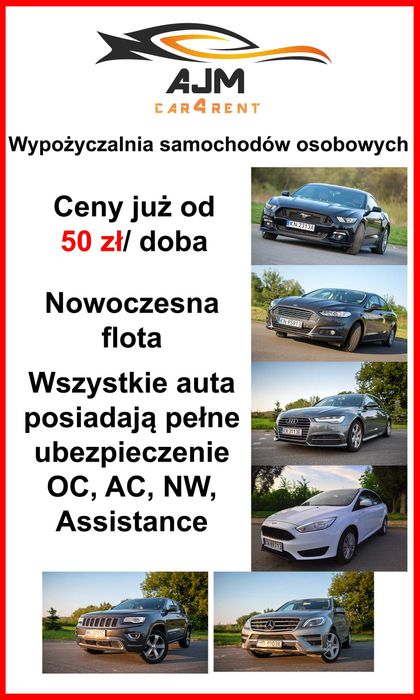 Wypożyczalnia samochodów Nowy Sącz - wynajem samochodu