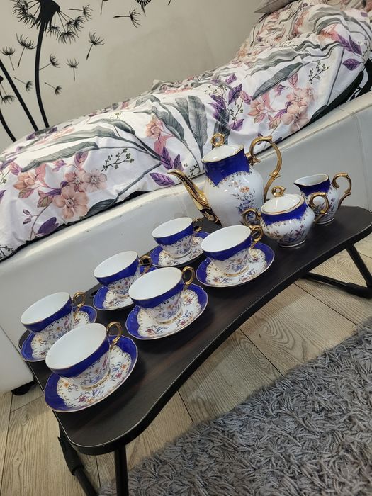 Kompletny serwis kawowy porcelanowy Ćmielów