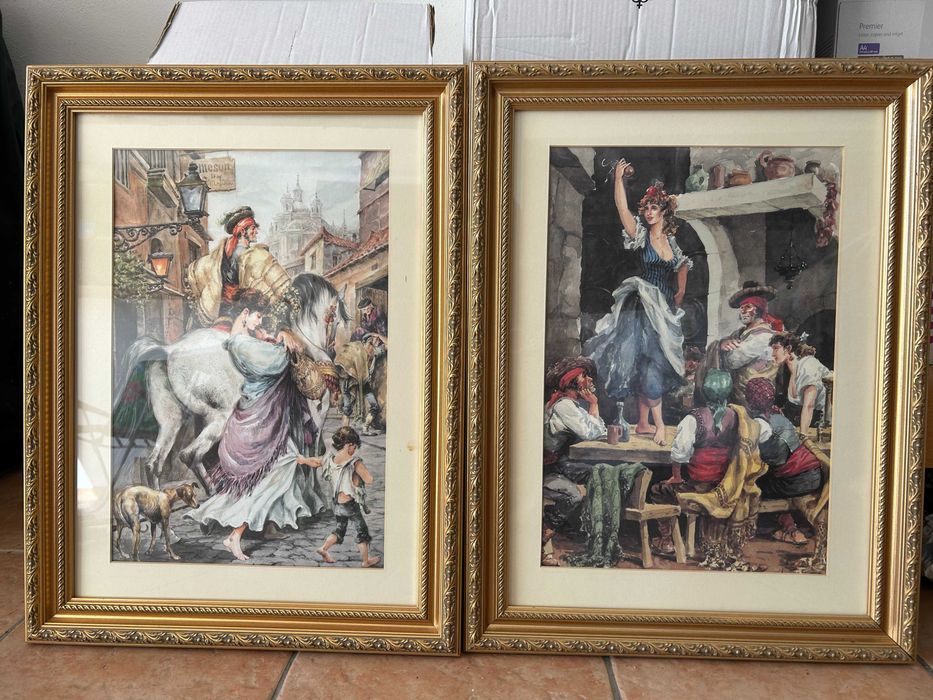 Quadros Cavaleiro e Dançarina