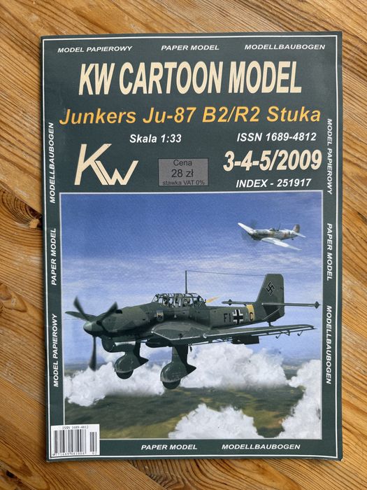 Ju87 B model kartonowy 1:33