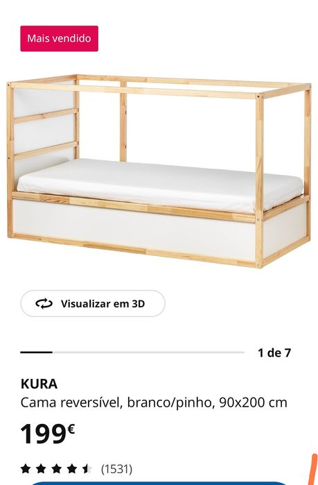 Cama reversível beliche kura