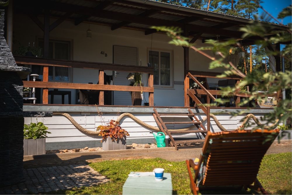 Domek jezioro Symsar Warmia i Mazury rower wodny grill