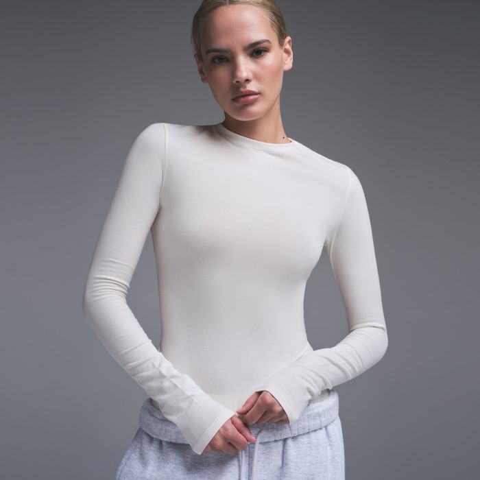 Жіночий лонгслів SKIMS Cotton Jersey Long Sleeve T-Shirt ОРИГІНАЛ