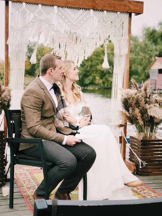 Свадебная арка в стиле макраме