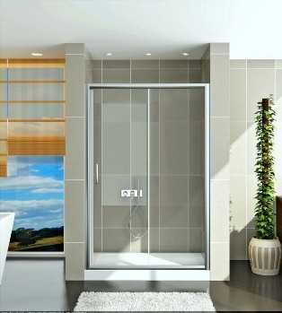 Скляна перегородка в нішу душа, душові двері від виробника