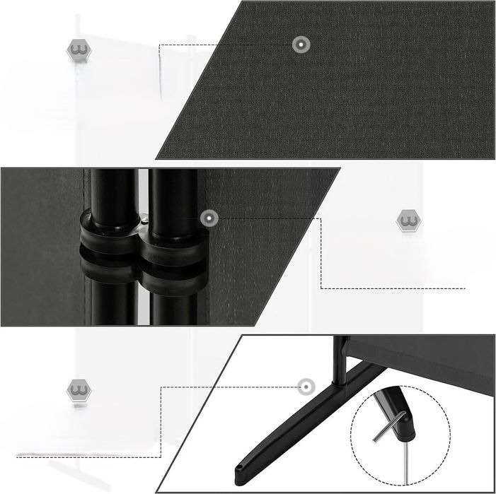 Parawan pokojowy balkonowy 3-panelowy Składany wolnostojący 167x177 cm