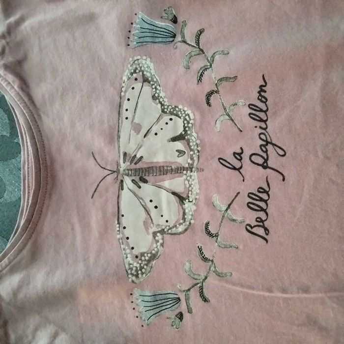 Camisola básica rosa - tamanho 8/9 anos