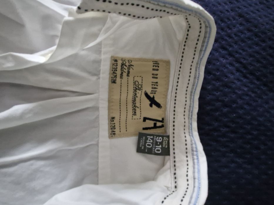 Zara, r. 140, 9-10 l. Koszula wizytowa. Bawełna.