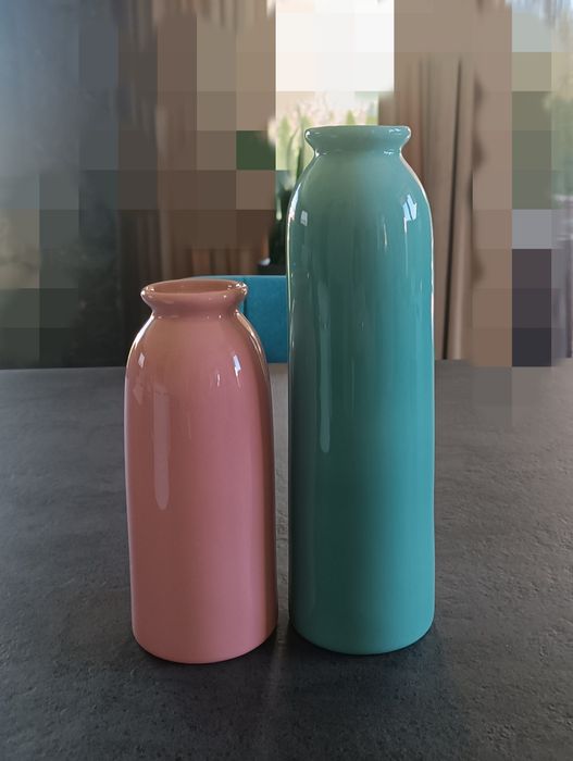 Wazony cylindryczne, ceramiczne 2 sztuki