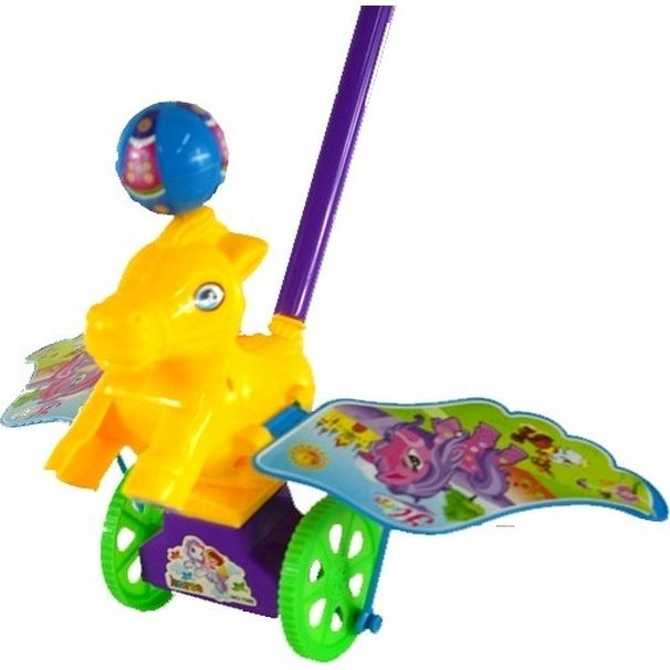 Konik na kółkach "Terkotka" - interaktywna zabawka dla maluchów 30 cm