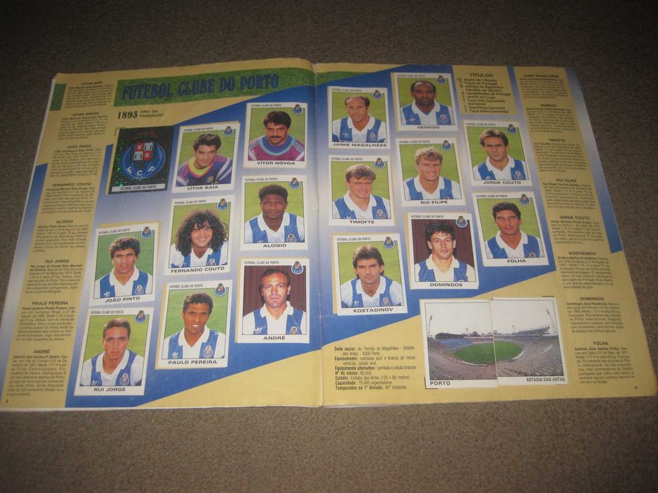 Caderneta do Campeonato Nacional 1993/1994 Faltam 17 Cromos!
