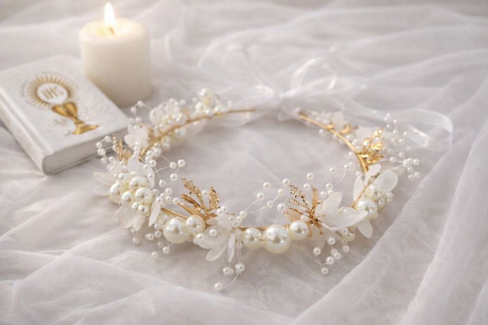 WIANKI KOMUNIJNE  biale hit kwiaty