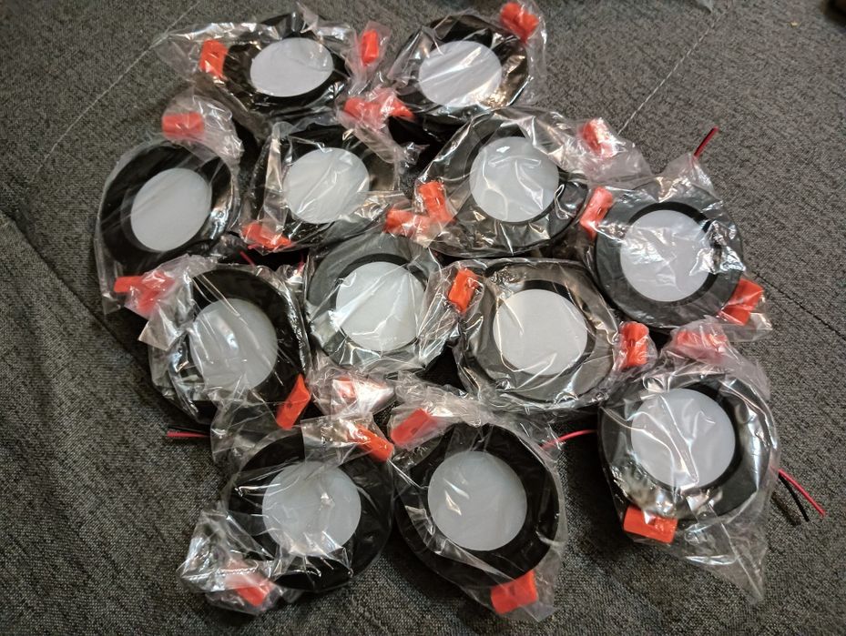 Lâmpadas led, preto/laranja