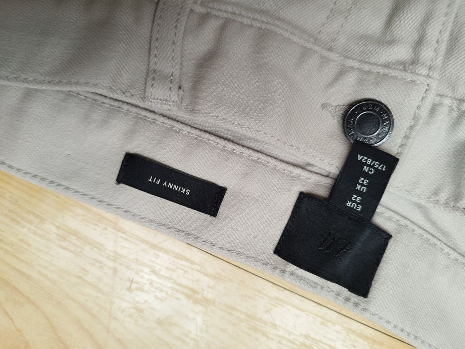 Jeansowe spodnie męskie skinny fit r32