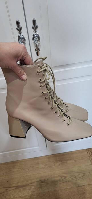 Botki Zara 39 skóra naturalna