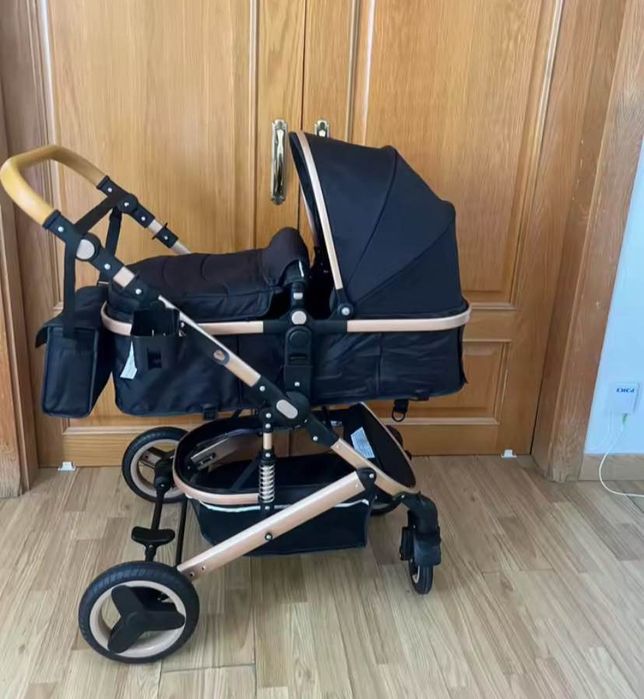 Carrinho de bebé 3 em 1 novo - Preto