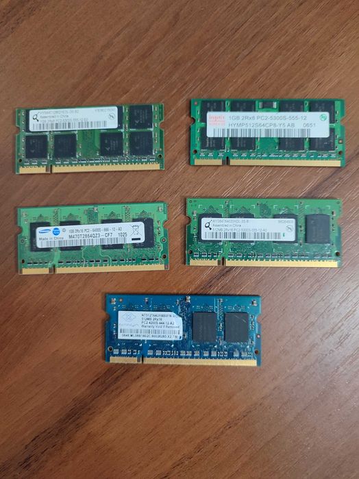 Оперативная память для ноутбука DDR2 512mb и 1gb Samsung,Hynix,Nanya