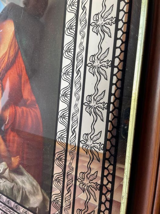 Quadro espelhado imagem religiosa