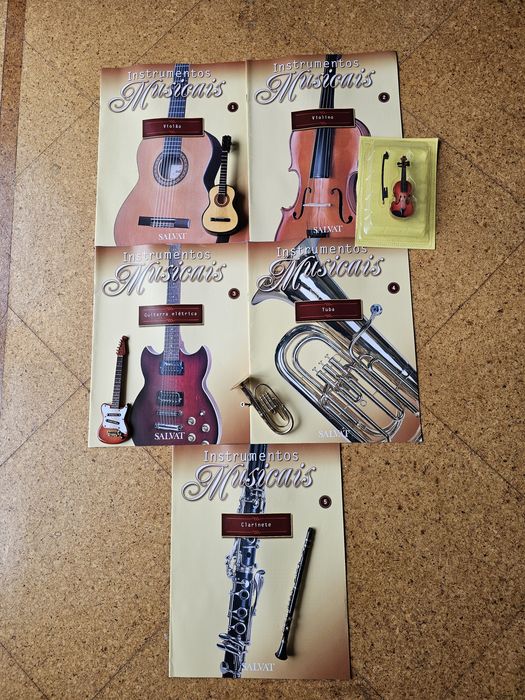 Coleção Instrumentos Musicais Salvat – 5 Miniaturas + Revistas