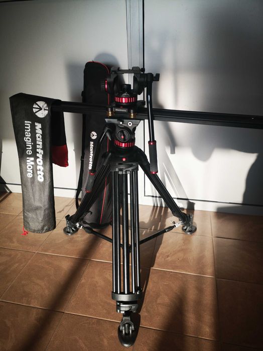 Zestaw Manfrotto Statyw, 2 x głowica oraz Slider