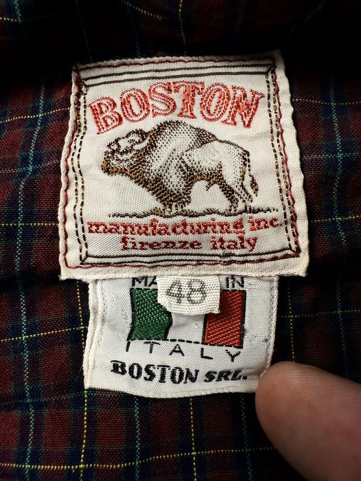 Вінтажна куртка сорочка Boston Manufacturing Firenze Italy Gorpcore Casual Клітчаста