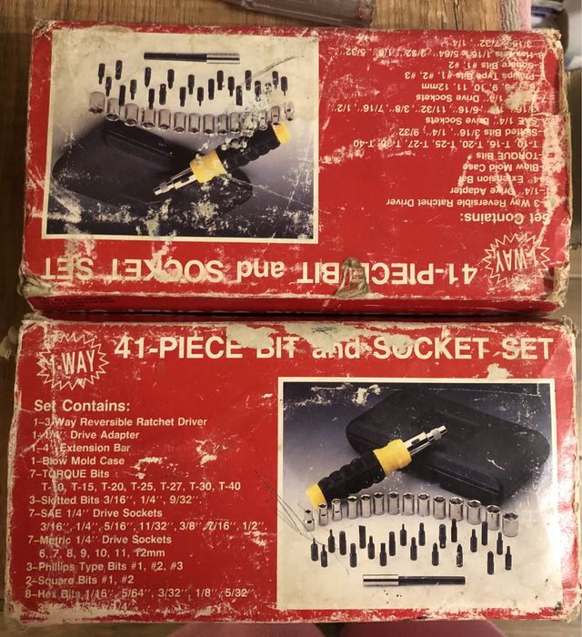 Klucze nasadowe 2 komplety