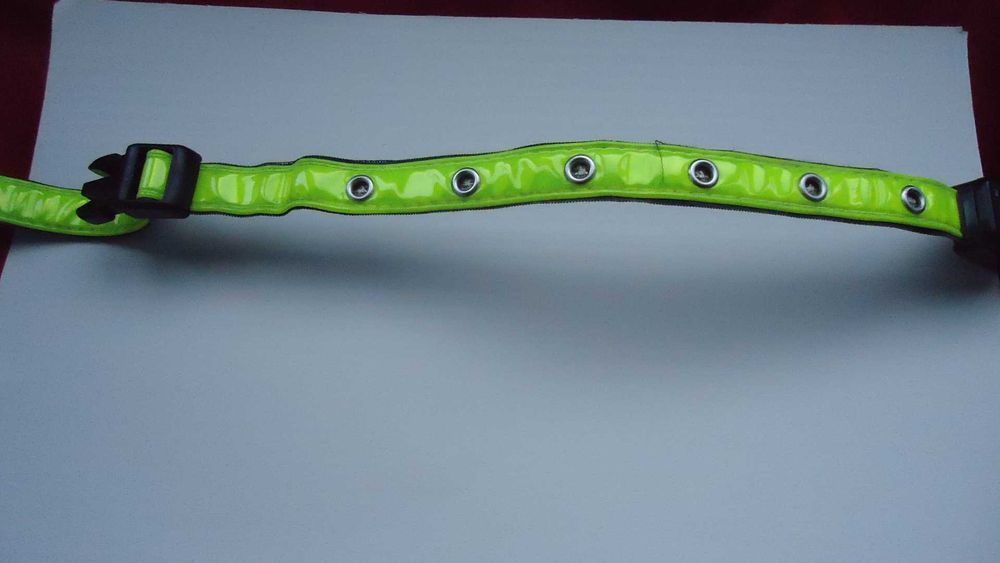 Светящийся флуорисцентный LED ошейник 46 см шлейка для собак