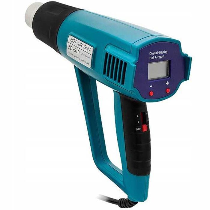 OPALARKA elektryczna 2 biegi 1500W 300 - 650 stopni WYŚWIETLACZ dysze