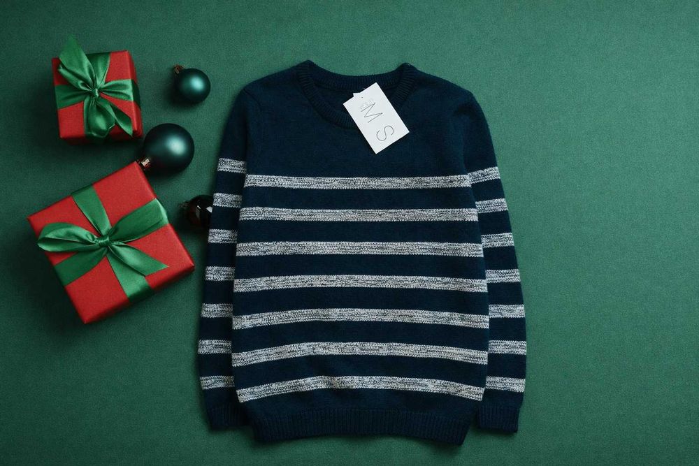 4-5 рок Marks&Spencer брендовий фактурний светр. 100% бавовна, теплий,