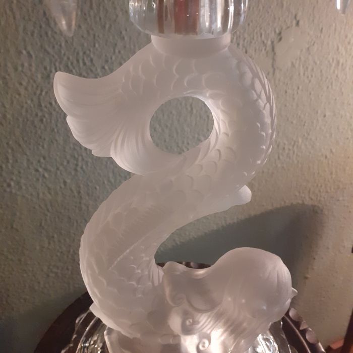 Par de Candelabros Cristal Sereia