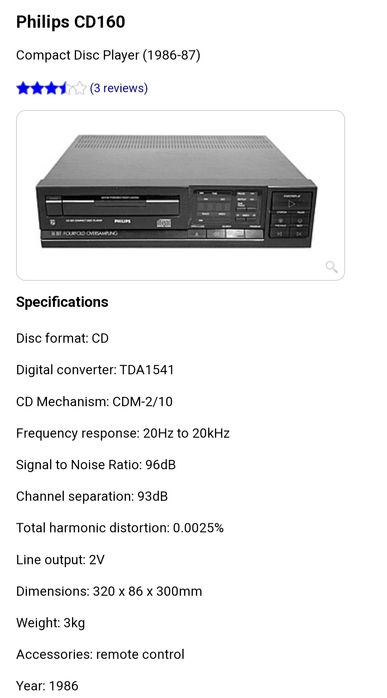 Leitor de cd Philips cd160