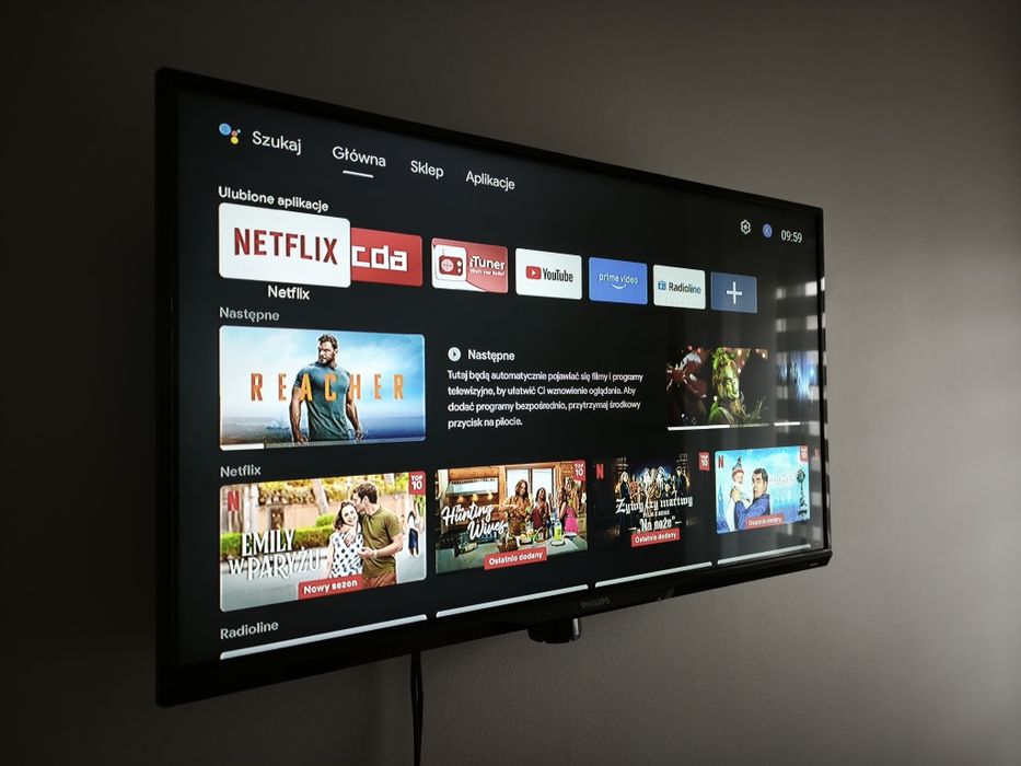 Telewizor Philips 32 cale, xiaomi mi box, android tv