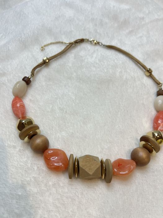 Naszyjnik drewno korale boho etno hippie elegancki classy 25