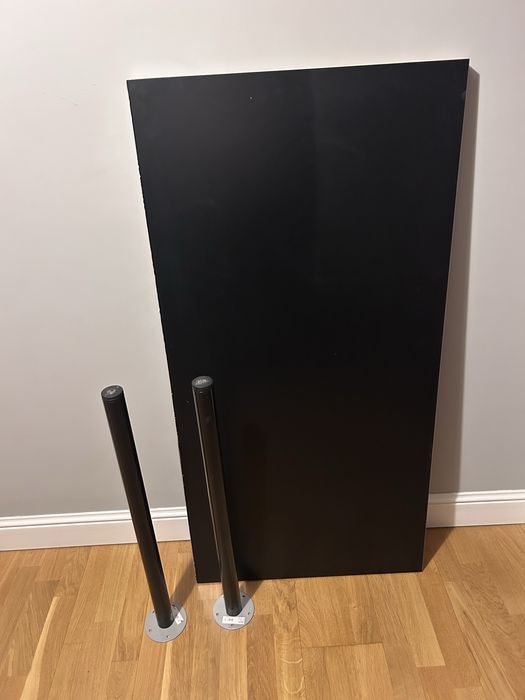 Czarny blat do biurka  ikea
