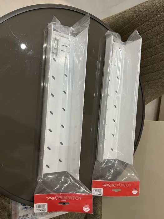 Półka pod prysznic 40 cm stal nierdzewna biała