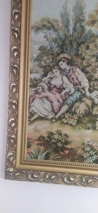 Arras, gobelin duży 190 cm x 114 cm. Stan bardzo dobry. Rama Warszawa