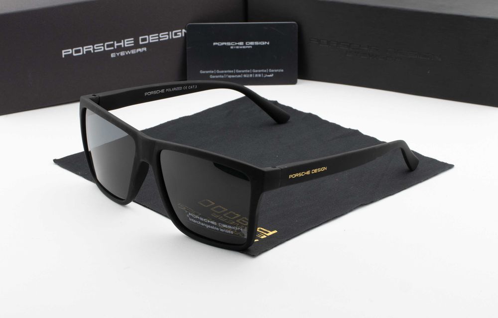 Чоловічі сонцезахисні окуляри Porsche Design NEW 2026 | поляризація UV400 | wayfarer | пластикова оправа | матові