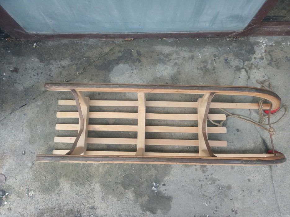 sanki drewniane długie Davos